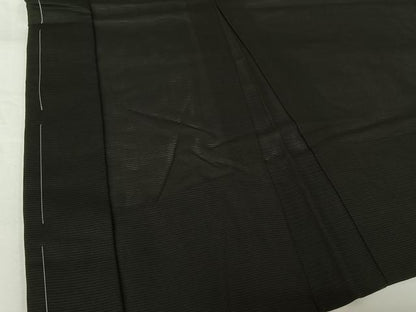 平和屋着物▽男性 羽織 黒紋付 スリーシーズン 春夏秋 暗黒色 正絹 逸品 AABG7800jh