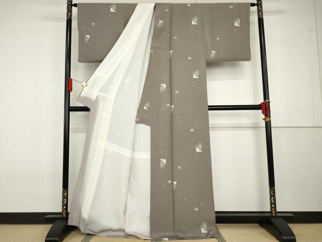 平和屋着物●上質な小紋　源氏香花文　正絹　逸品　AABG7811cs