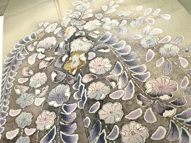 平和屋着物●訪問着　辻が花　暈し染め　金彩　正絹　逸品　AABG7813cs