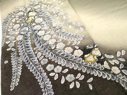 平和屋着物●訪問着　辻が花　暈し染め　金彩　正絹　逸品　AABG7813cs