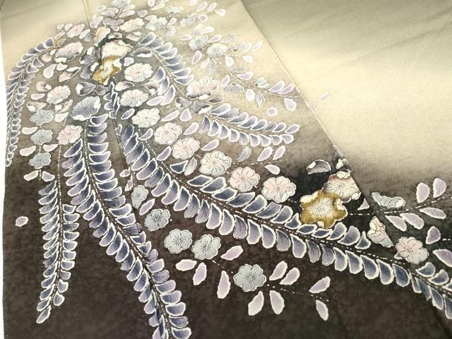 平和屋着物●訪問着　辻が花　暈し染め　金彩　正絹　逸品　AABG7813cs