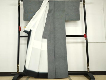 平和屋着物●江戸小紋　内田秀一　角通し　正絹　逸品　AABG7817cs