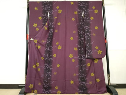 平和屋着物●豪華振袖　舞花枝葉間道　金彩　正絹　逸品　AABG7818cs