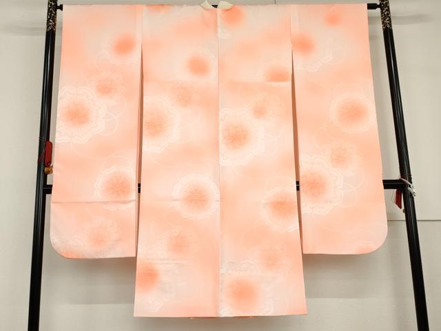 平和屋着物●振袖用長襦袢　袷　舞花地紋　暈し染め　洗える着物　AABG7822cs