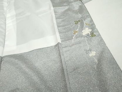 平和屋着物●訪問着　冊子花文　金彩　正絹　逸品　AABG7825cs