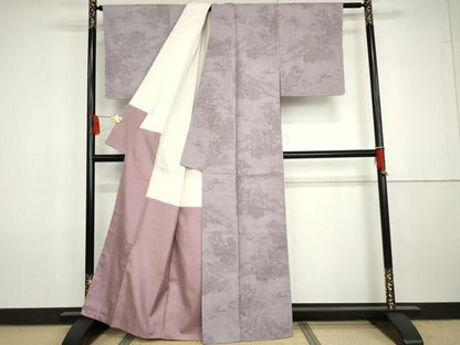 平和屋着物●本場結城紬　重要無形文化財　100亀甲　風景文　正絹　逸品　未使用　AABG7838cs