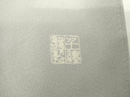 平和屋着物●創業460年・千總　色留袖　寿鶴飛翔　金銀糸　金彩　反端付き　浜ちりめん　正絹　逸品　AABG7839cs