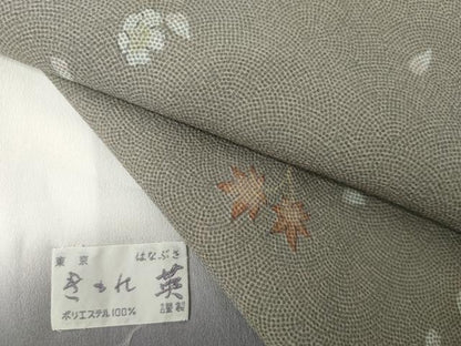 平和屋着物●洗える最高級着物　＜英＞はなぶさ謹製　小紋　舞花に楓　洗える着物　AABG7842cs