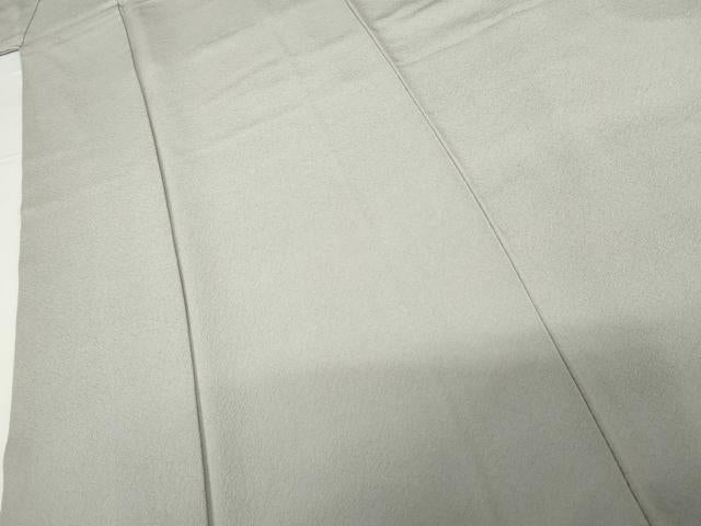 平和屋着物●上質な色無地　暁鼠色　正絹　逸品　AABG7845cs