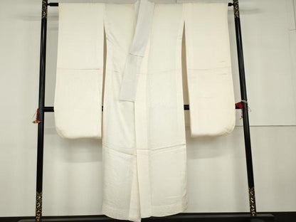 平和屋着物●振袖用長襦袢　無双仕立て　紗綾形地紋　正絹　逸品　AABG7847cs