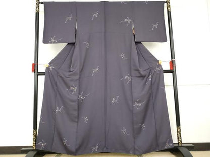 平和屋着物●上質な小紋　舞蝶文　金彩　正絹　逸品　AABG7850cs