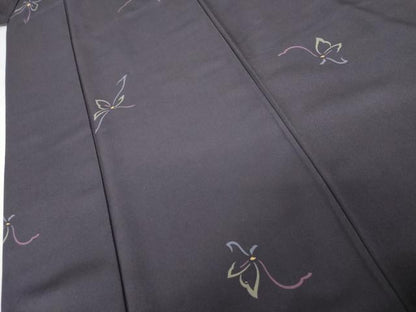 平和屋着物●上質な小紋　舞蝶文　金彩　正絹　逸品　AABG7850cs