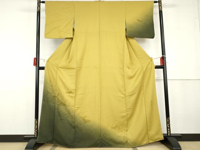 平和屋着物●染色作家　斉藤三才　訪問着　三才鳥　暈し染め　正絹　逸品　未使用　AABG7854cs