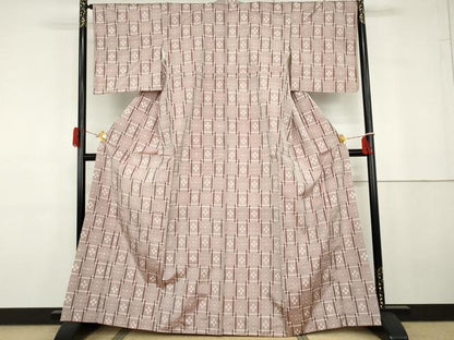 平和屋着物●本場琉球絣　紬　琉球絣文様　正絹　逸品　未使用　AABG7858cs
