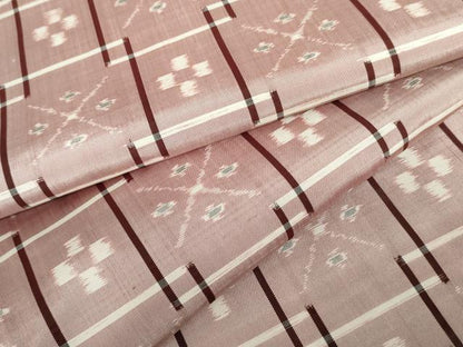 平和屋着物●本場琉球絣　紬　琉球絣文様　正絹　逸品　未使用　AABG7858cs