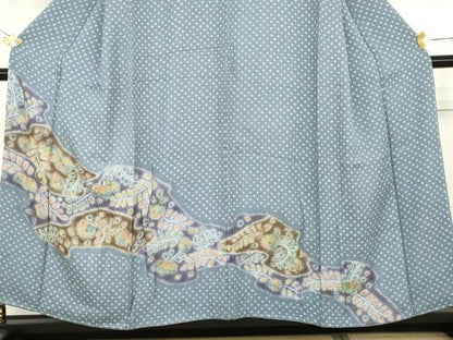 平和屋着物●訪問着　辻が花　絞り　正絹　逸品　未使用　AABG7859cs