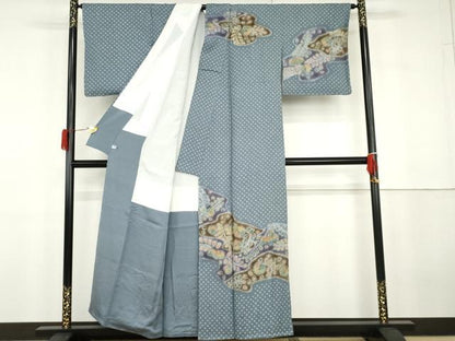 平和屋着物●訪問着　辻が花　絞り　正絹　逸品　未使用　AABG7859cs