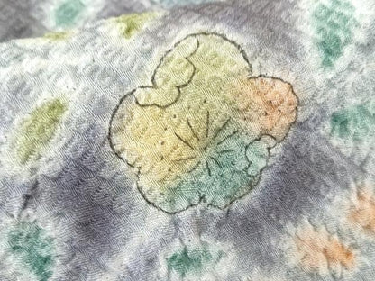 平和屋着物●訪問着　辻が花　絞り　正絹　逸品　未使用　AABG7859cs
