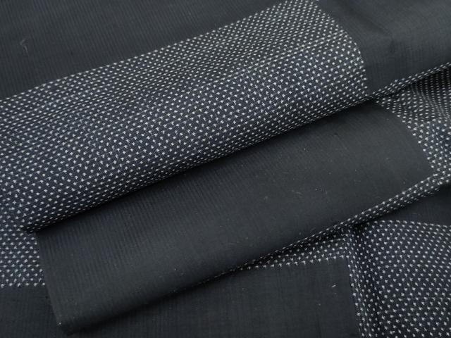 平和屋着物●本場大島紬　一元絣　横段文　正絹　逸品　AABG7862cs