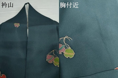 平和屋着物●上質な小紋　ろうけつ染　鈴文　正絹　逸品　AABG7868cs