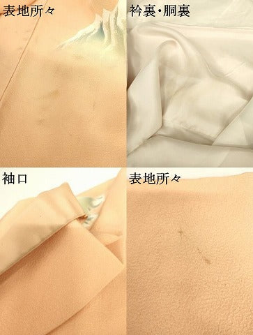 平和屋着物●訪問着　手描き　樹林風景飛鳥文　鹿　正絹　逸品　AABG7872cs