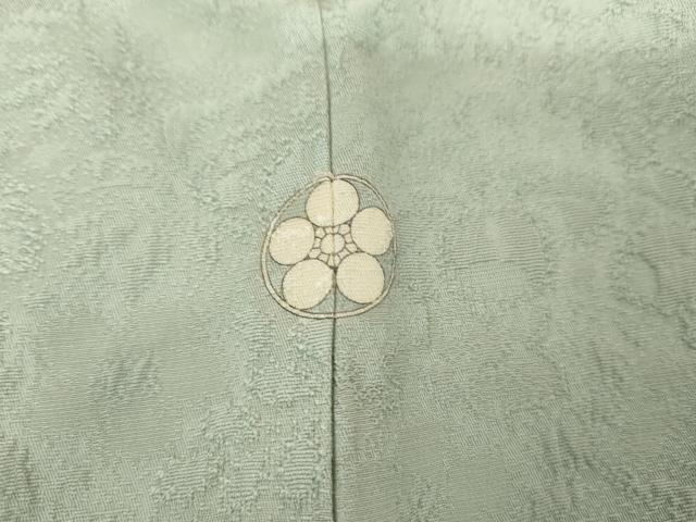 平和屋着物●上質な色無地　辻が花地紋　青磁鼠色　正絹　逸品　AABG7880cs