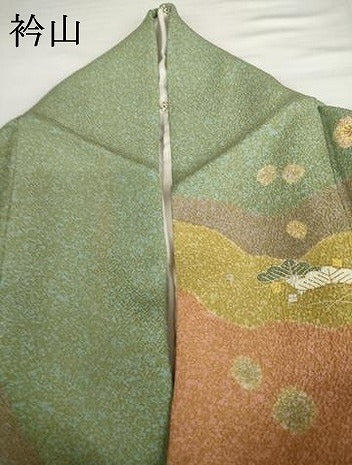 平和屋着物●京友禅の第一人者　松井青々　訪問着　辻が花　駒刺繍　金彩　正絹　逸品　AABG7897cs