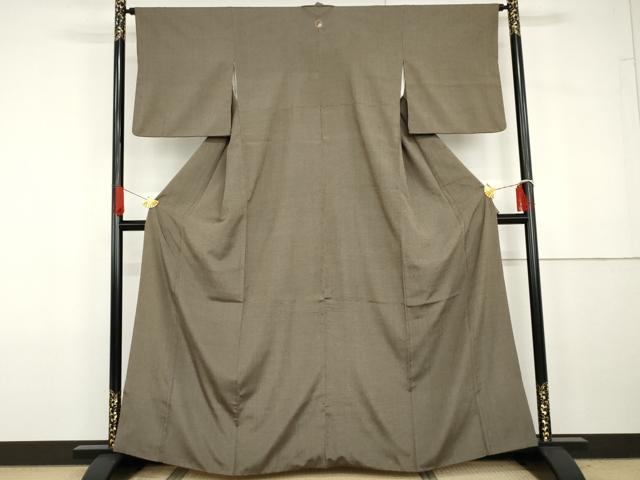 平和屋着物●やまだ織　本塩沢　正絹　逸品　AABG7904cs