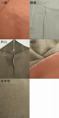 平和屋着物●やまだ織　本塩沢　正絹　逸品　AABG7904cs