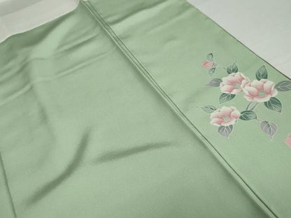 平和屋着物●訪問着　枝花文　暈し染め　金銀糸　正絹　逸品　AABG7911cs