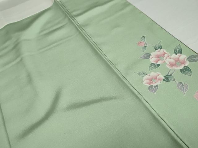 平和屋着物●訪問着　枝花文　暈し染め　金銀糸　正絹　逸品　AABG7911cs