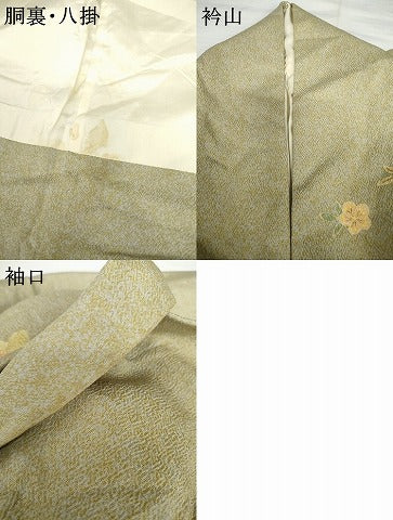 平和屋着物●京友禅の第一人者　松井青々　訪問着　吉祥松竹梅文　金彩　正絹　逸品　AABG7956cs