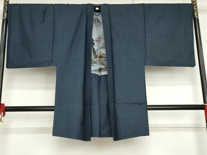 平和屋着物●男性　本場大島紬　アンサンブル　100亀甲　総詰め　キングサイズ　正絹　逸品　AABG7961cs
