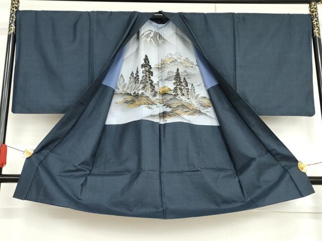 平和屋着物●男性　本場大島紬　アンサンブル　100亀甲　総詰め　キングサイズ　正絹　逸品　AABG7961cs