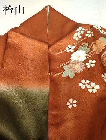 平和屋着物●豪華振袖　駒刺繍　流水吉祥花文　暈し染め　金銀彩　正絹　逸品　AABG7985cs