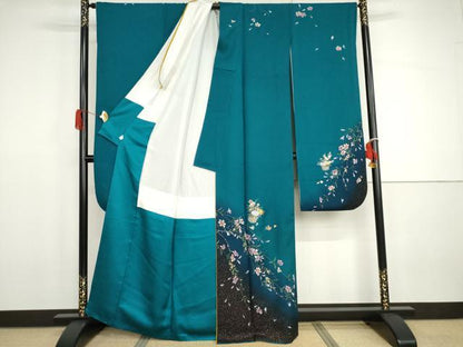 平和屋着物●豪華振袖　飾花文　暈し染め　金彩　鈴乃屋扱い　正絹　逸品　AABG8000cs