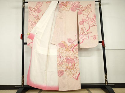 平和屋着物●豪華振袖　総絞り　駒刺繍　桐　三越扱い　正絹　逸品　AABG8001cs