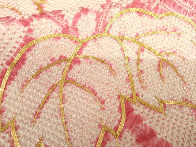 平和屋着物●豪華振袖　総絞り　駒刺繍　桐　三越扱い　正絹　逸品　AABG8001cs