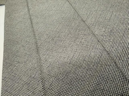 平和屋着物●上質な小紋　鹿の子文様　黒地　反端付き　正絹　逸品　AABG8007cs