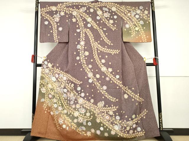 平和屋着物●訪問着　絞り　辻が花　暈し染め　正絹　逸品　AABG8011cs