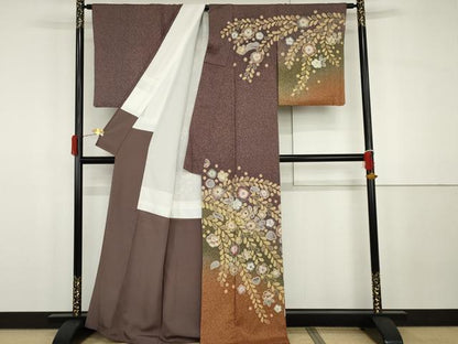 平和屋着物●訪問着　絞り　辻が花　暈し染め　正絹　逸品　AABG8011cs