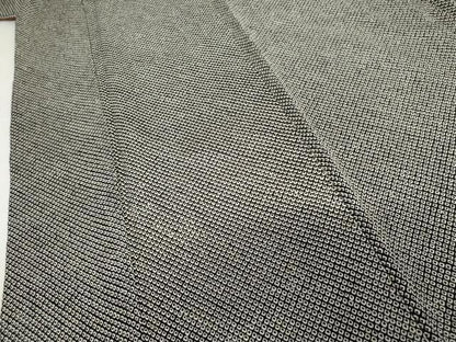 平和屋着物●大変加工の良い総絞り小紋　黒地　正絹　逸品　AABG8012cs