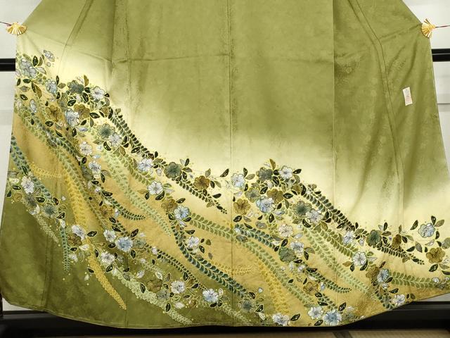 平和屋着物●訪問着　作家物　孝美　辻が花　暈し染め　正絹　逸品　AABG8015cs