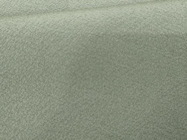 平和屋着物●上質な色無地　青白橡色　浜ちりめん　反端付き　正絹　逸品　未使用　AABG8021cs