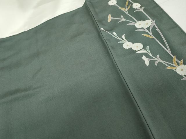 平和屋着物●訪問着　友禅　風景梅松花文　金彩　反端付き　正絹　逸品　AABG8022cs