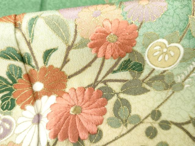 平和屋着物●訪問着　刺繍　流水花舟文　暈し染め　金糸　金彩　正絹　逸品　AABG8027cs