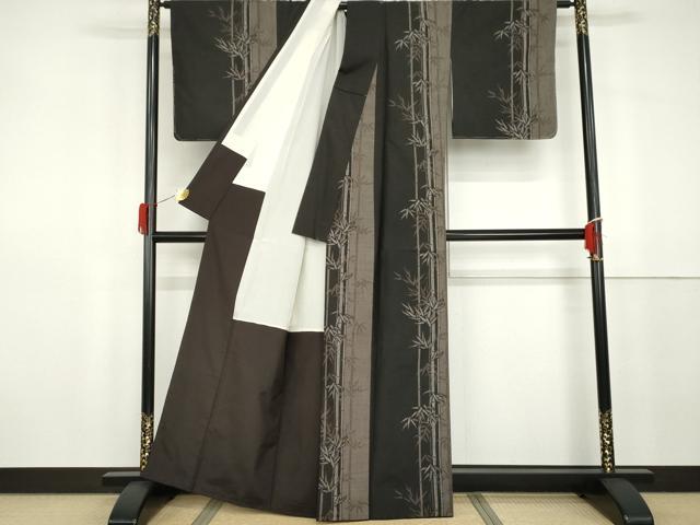 平和屋着物●本場大島紬　一元7マルキ　笹竹文　正絹　逸品　AABG8028cs