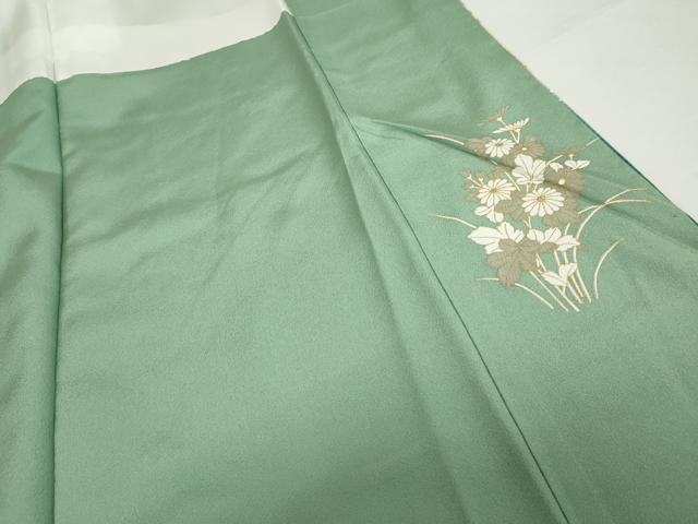 平和屋着物●訪問着　友禅　刺繍　流水松竹梅花文　暈し染め　金糸　金彩　正絹　逸品　未使用　AABG8031cs