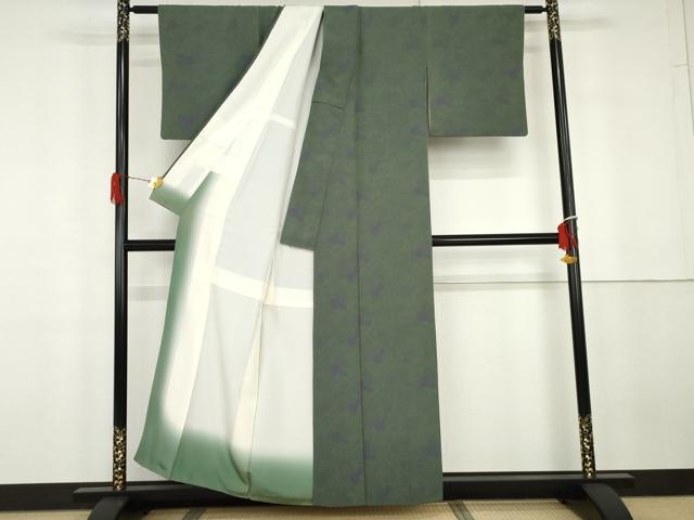 平和屋着物●上質な小紋　瓢箪に花唐草　正絹　逸品　AABG8037cs