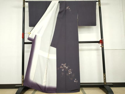平和屋着物●訪問着　蔦の葉文　金彩　正絹　逸品　未使用　AABG8038cs